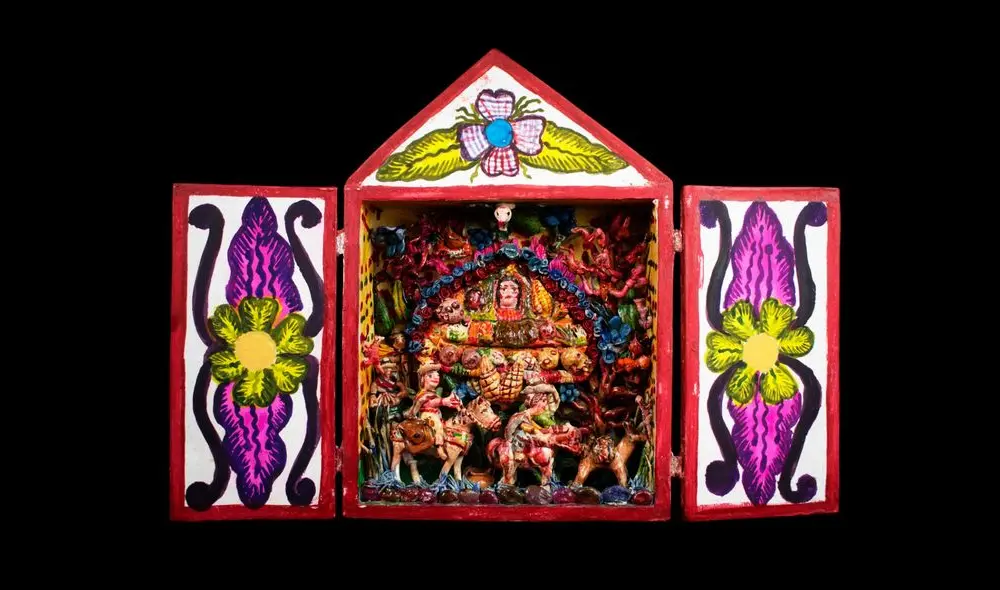 Exposición “Genoveva Núñez Herrera, entre ñucchus y pantiwaytas: flores de retablo”. Exposición “Genoveva Núñez Herrera, entre ñucchus y pantiwaytas: flores de retablo”.