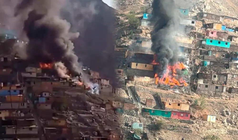 Reportan incendio de gran magnitud en Comas Reportan incendio de gran magnitud en Comas