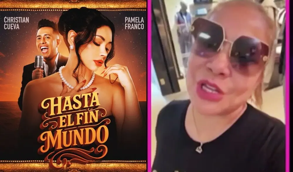 Christian Cueva y Pamela Franco lanzaron 'Hasta el fin del mundo', el mismo tema que grabó Marisol hace 10 años. Foto: Composición LR/Youtube/Willax