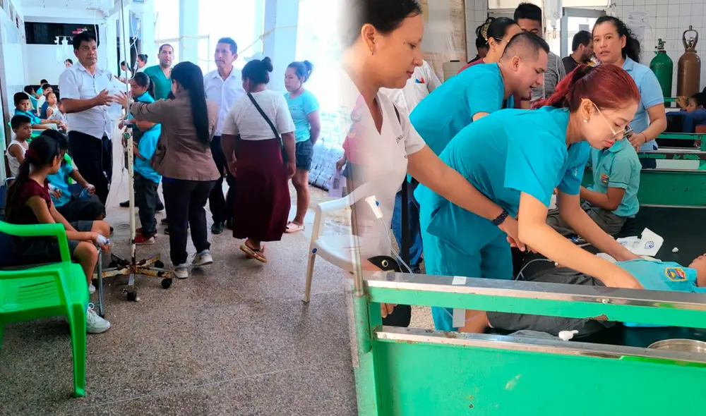Los escolares afectados fueron trasladados al centro de salud más cercano. Foto: Yazmín Araujo