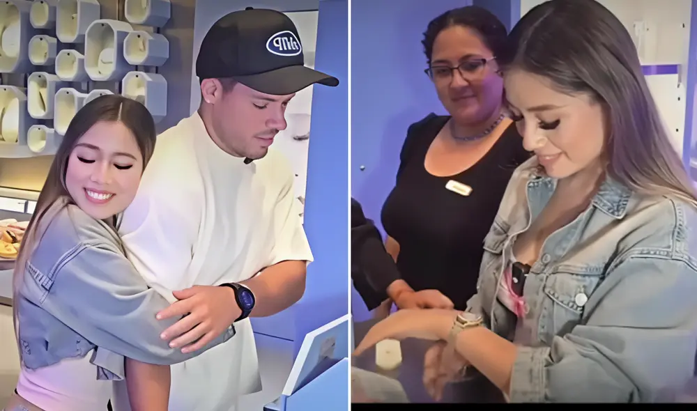 Milenka Nolasco quedó sorprendida con la muestra de cariño de Patricio Parodi. Foto: composición LR/Kick