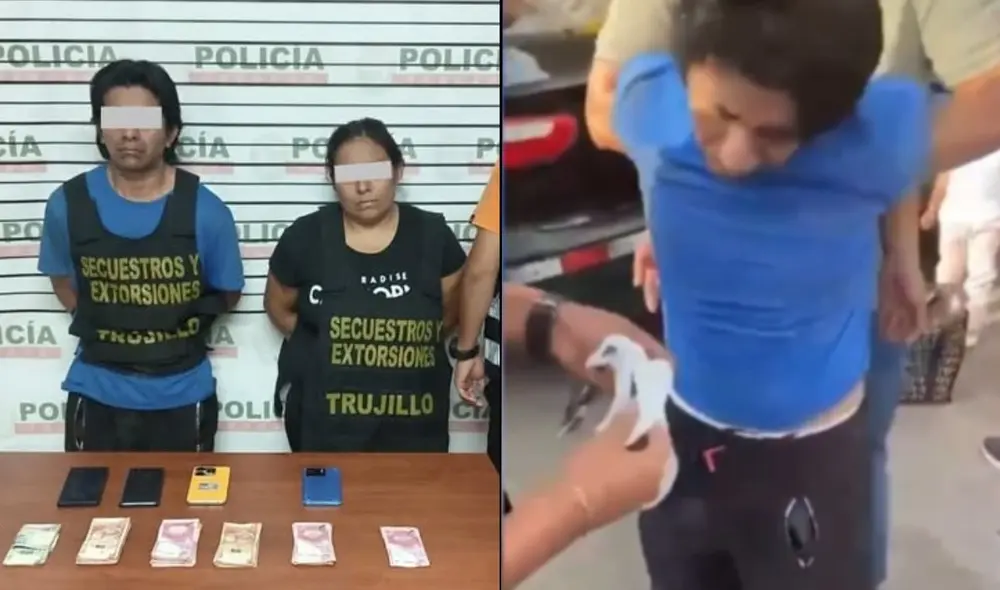 Madre y su actual pareja fingen el secuestro de su hija para extorsionar al padre biológico en Trujillo. Foto: captura SOLTV Madre y su actual pareja fingen el secuestro de su hija para extorsionar al padre biológico en Trujillo. Foto: captura SOLTV