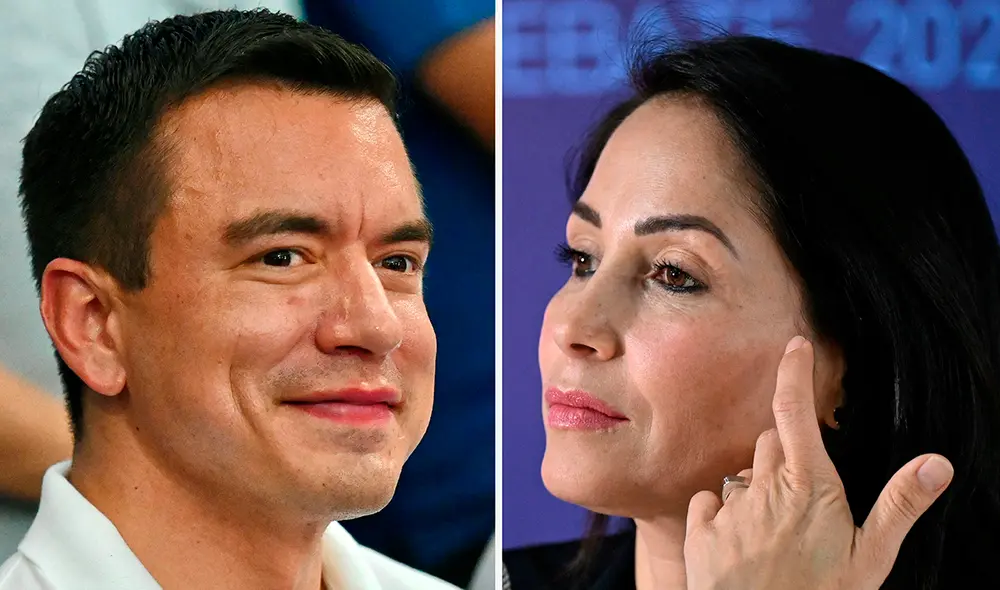 Las elecciones en Ecuador se definirá en una segunda vuelta entre Daniel Noboa y Luisa Gonzáles. Foto: AFP