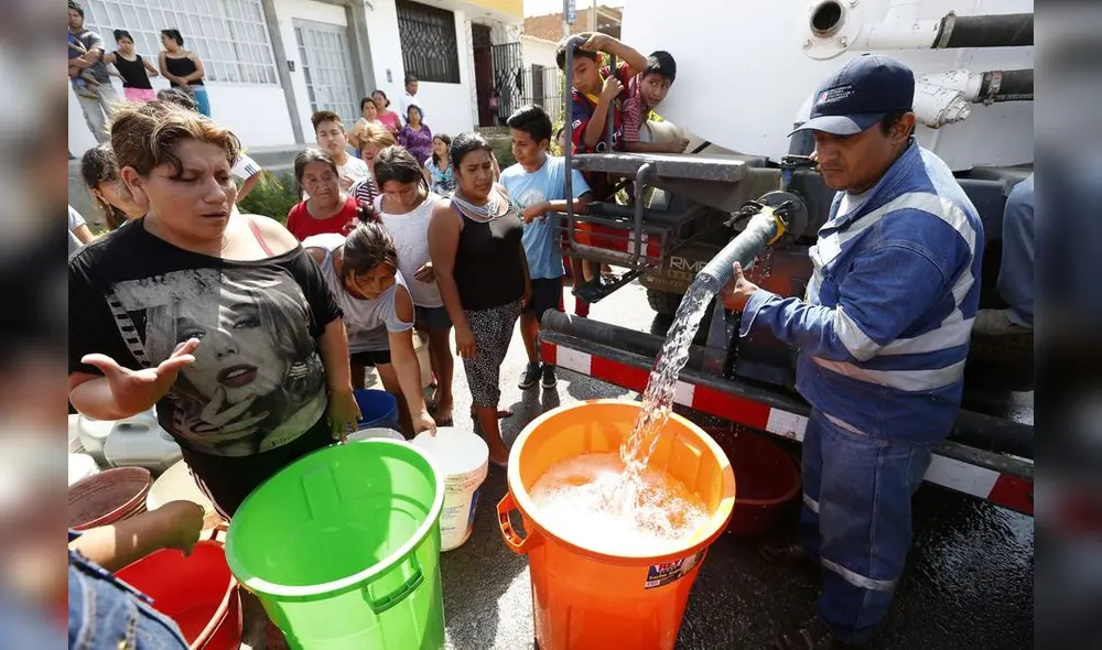 Sedapal restablecerá el servicio de agua potable en Lima entre las 8:00 y 10:00 p.m. en los distritos afectados.