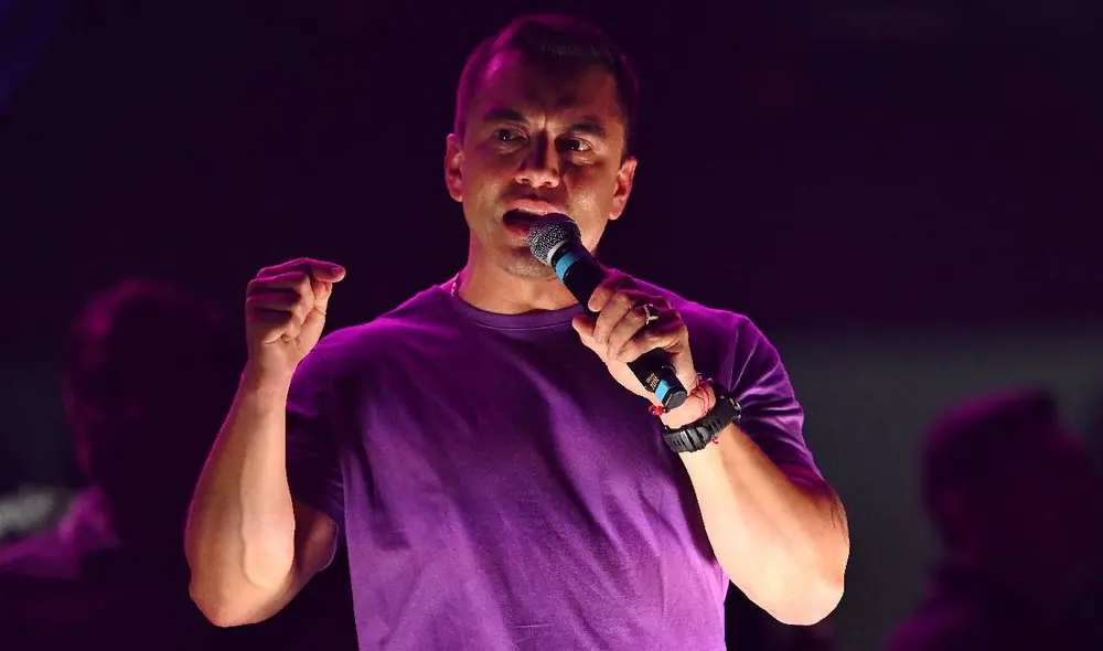 Daniel Noboa postula al periodo 2025-2029 con el partido Acción Democrática Nacional. Foto: AFP