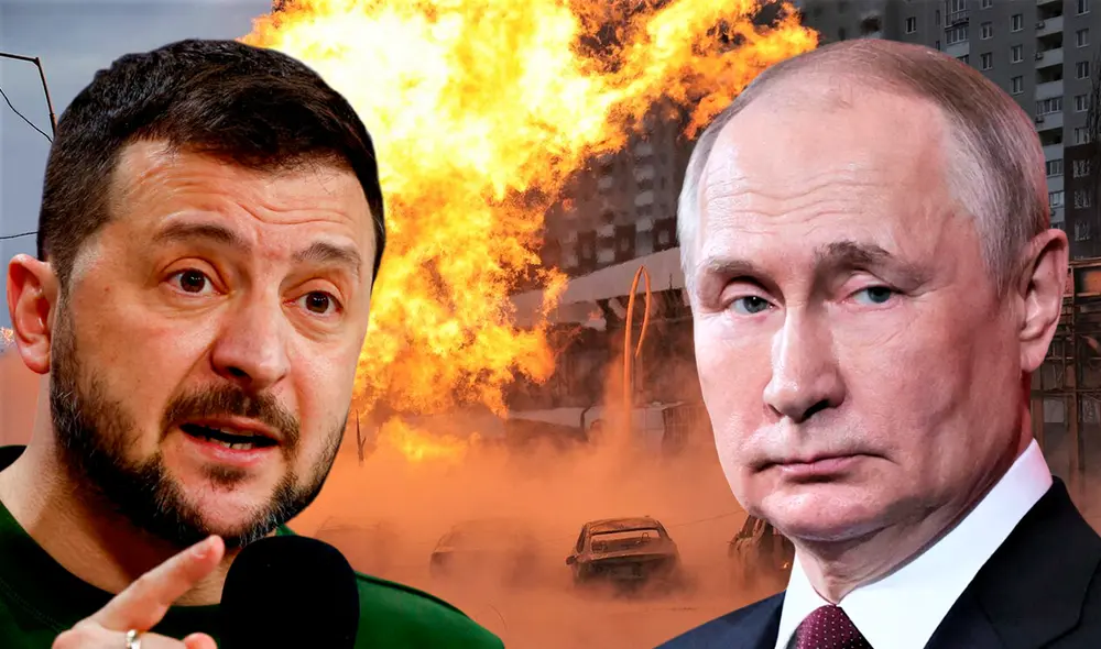 Una serie de bombardeos impactó diversas zonas de Ucrania, alcanzando una clínica médica, una estación de servicio y las instalaciones de una empresa. Foto: Composición LR.