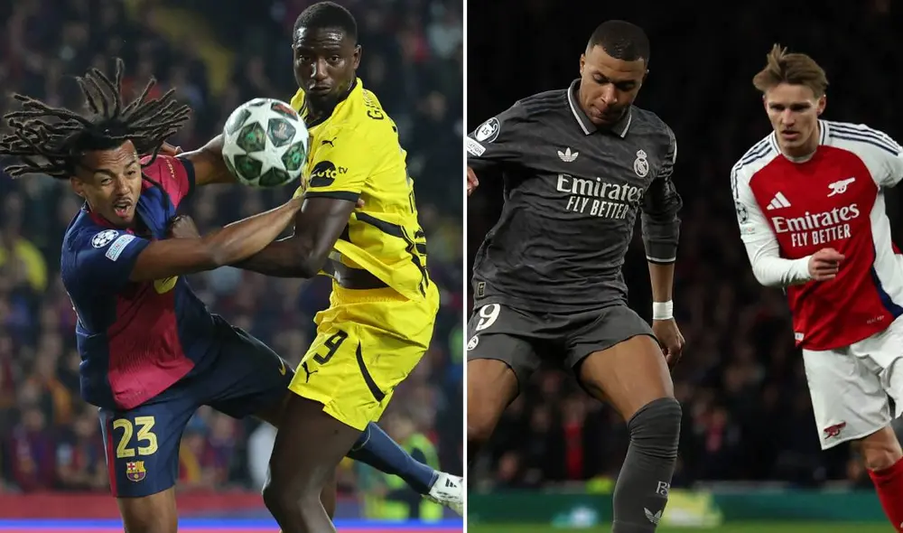 Barcelona y Real Madrid protagonizarán partidazos por la Champions League. Foto: composición GLR/AFP