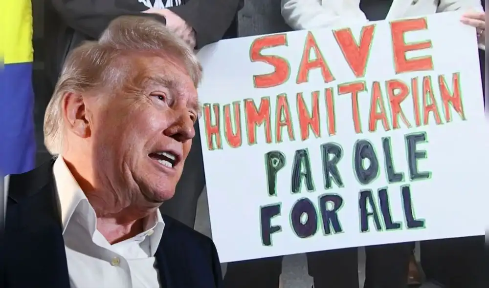 Anteriormente, el Gobierno de Donald Trump confirmó el fin del parole humanitario para venezolanos, cubanos, nicaraguenses y haitianos para el 24 de abril. Foto: composición LR/AFP/Telemundo