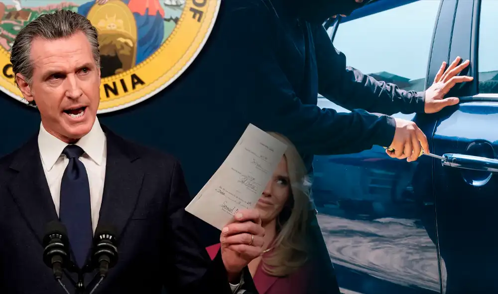 En California, una ley firmada por Gavin Newsom busca proteger a los conductores ante el robo de su vehículo. Foto: Composición LR