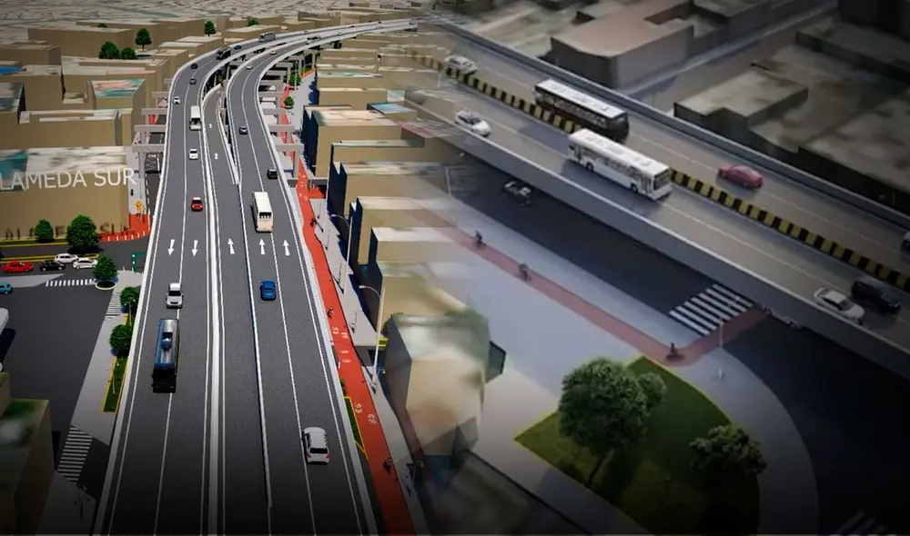 Nuevo proyecto de vía rápida Huaylas reducirá tiempos de viaje en Lima Sur a solo 20 minutos. Foto: composición LR/Andina