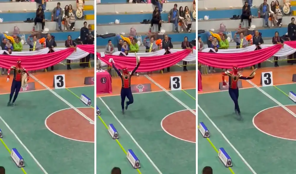 El hombre disfrazado del Hombre Araña demostró su talento para el baile. Foto: captura de TikTok El hombre disfrazado del Hombre Araña demostró su talento para el baile. Foto: captura de TikTok