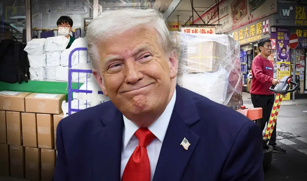 La decisión de Trump de retirar la exención de minimis generó un efecto dominó en el comercio entre Hong Kong y EE.UU., encareciendo los envíos y tensando las relaciones bilaterales. Foto: composición LR/AFP La decisión de Trump de retirar la exención de minimis generó un efecto dominó en el comercio entre Hong Kong y EE.UU., encareciendo los envíos y tensando las relaciones bilaterales. Foto: composición LR/AFP