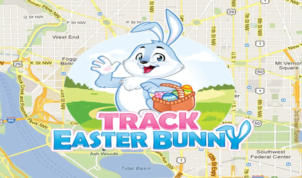 Como rastreador oficial del conejo de Pascua, Track Easter Bunny rastrea el viaje de manera segura y confiable todos los años. Foto: Easter Bunny Tracker.