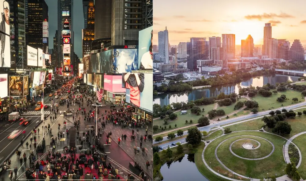 Esta experiencia le sirvió para comprender que, más allá del brillo de las grandes ciudades, existen estilos de vida más sostenibles y compatibles con sus metas personales. Foto:  Composición GLR / Traveltexas / Metalocus