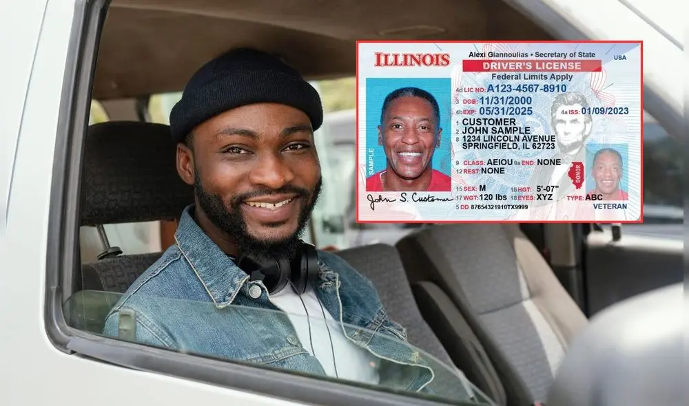 Los conductores que manejen sin licencia de conducir en Illinois recibirán multas económicias hasta servicio comunitario. Foto: Composición LR/Freepik/DMV Illinois