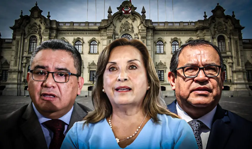 Dina Boluarte teme que lejos del poder, Juan José Santiváñez siga los pasos de Alberto Otárola. Ilustración Gerson Cardoso