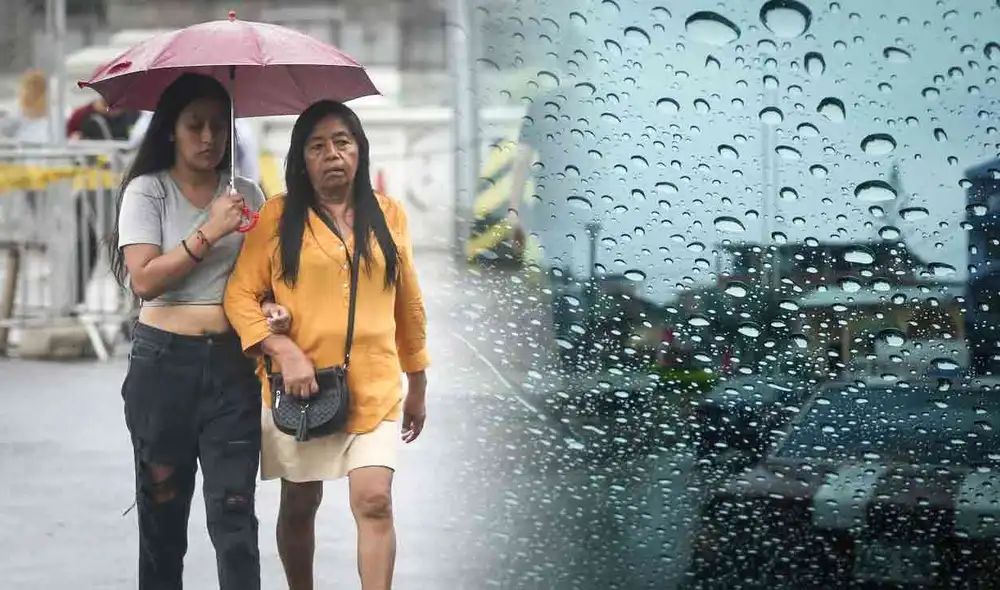Lluvias intensas y ráfagas de viento con velocidades cercanas a los 45 km/h por DANA Nicolás. Foto: composición LR/Andina