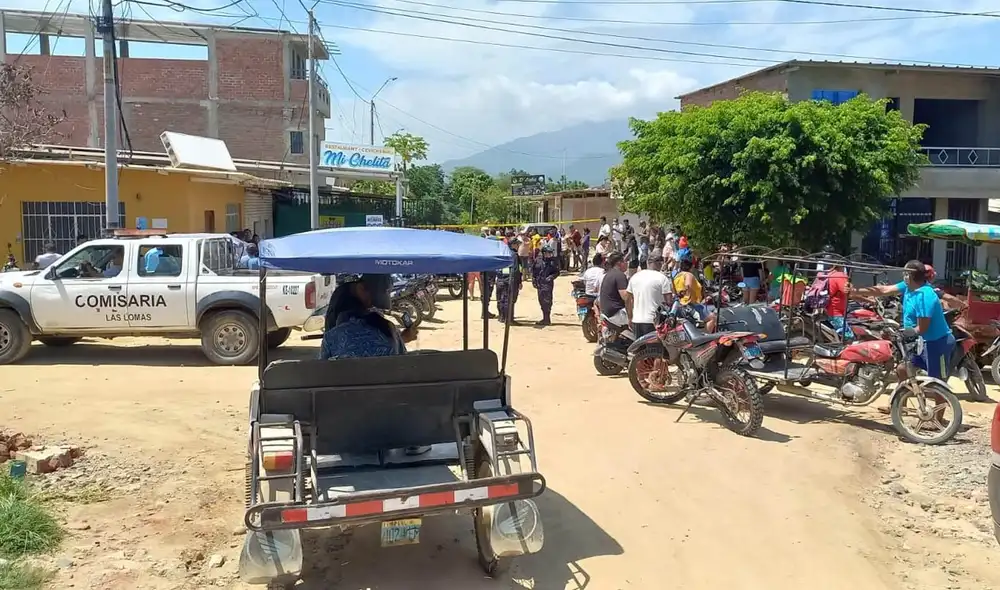 Crimen ocurrió en distrito de Las Lomas a plena luz del día. Foto: difusión. Crimen ocurrió en distrito de Las Lomas a plena luz del día. Foto: difusión.