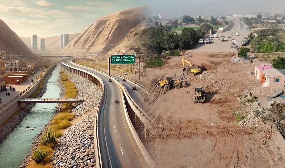 Ampliación de la autopista Ramiro Prialé mejorará la movilidad de Lima Este. Foto: composición de Jazmin Ceras/La República/IA/MML