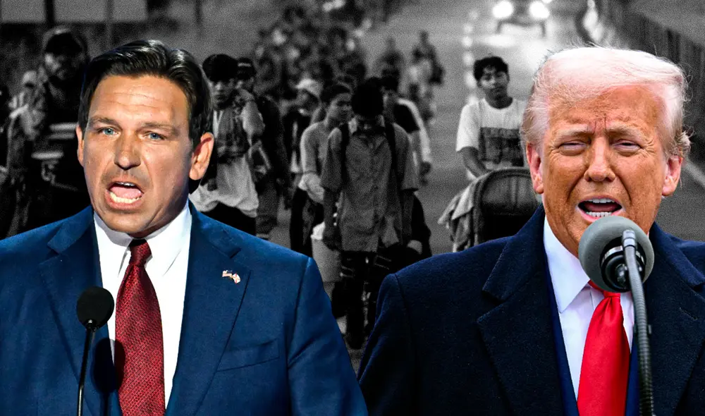 Ron DeSantis propone una polémica solución para los trabajos abandonados por inmigrantes. Foto: Composición LR/AFP/DW
