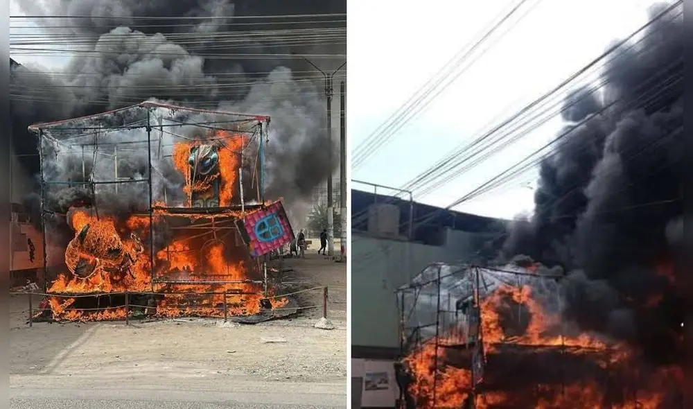 Juegos quedaron reducidos en cenizas tras incendio en San Juan de Lurigancho. Foto: BCC Noticias/Facebook
