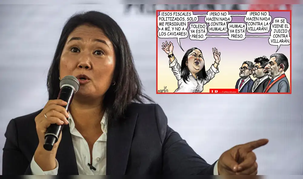 Carlincatura retrata a Keiko victimizándose antes Fiscalía.