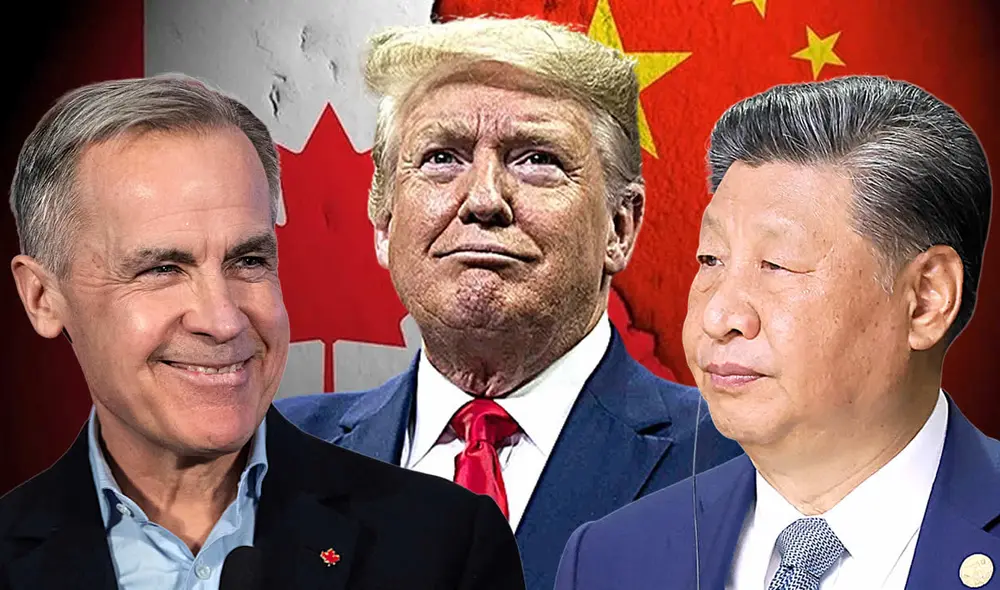 Mark Carney aseguró que Canadá debe contrarrestar las amenazas de injerencia extranjera de China. Foto: Composición LR.