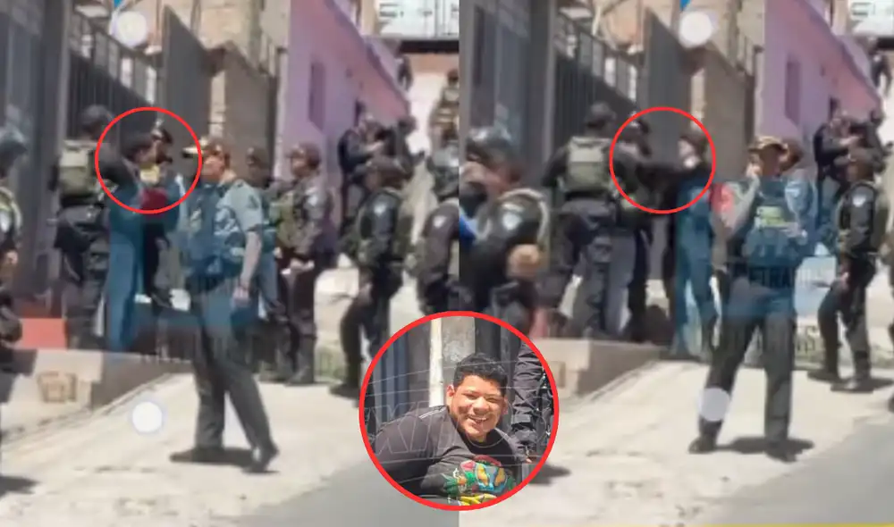 Leonard Zay Pérez, alias 'Animal', de nacionalidad Venezolana, acusado de extorsión y sicariato, fue capturado por la Policía en Arequipa. Foto: Composición LR/ TikTok/ 'X'