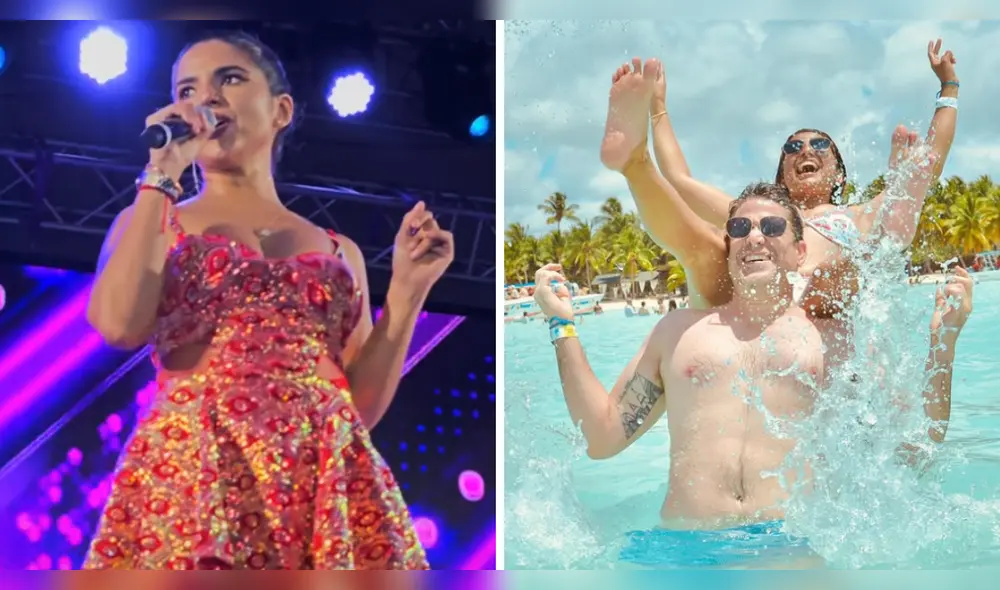 Susana Alvarado y Paco Bazán fueron ampayados besándose antes de su viaje al Caribe. Foto: Composición LR/TikTok/Instagram