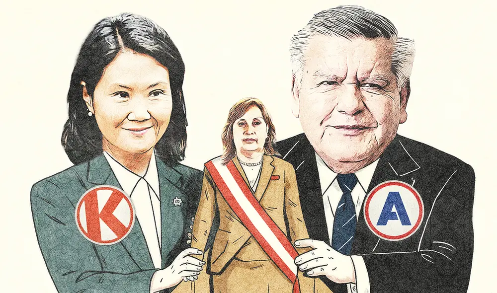 Son el oficialismo. Los partidos Fuerza Popular, de Keiko Fujimori, y APP, de César Acuña, son la fuerza que sostiene a Dina Boluarte. Composición: Ricardo Cervera / LR