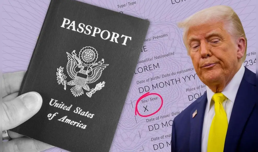 En enero de 2025, Donald Trump prohibió que los pasaporte lleven el género X para las personas transgénero. Foto: Composición LR/AFP/USCIS En enero de 2025, Donald Trump prohibió que los pasaporte lleven el género X para las personas transgénero. Foto: Composición LR/AFP/USCIS