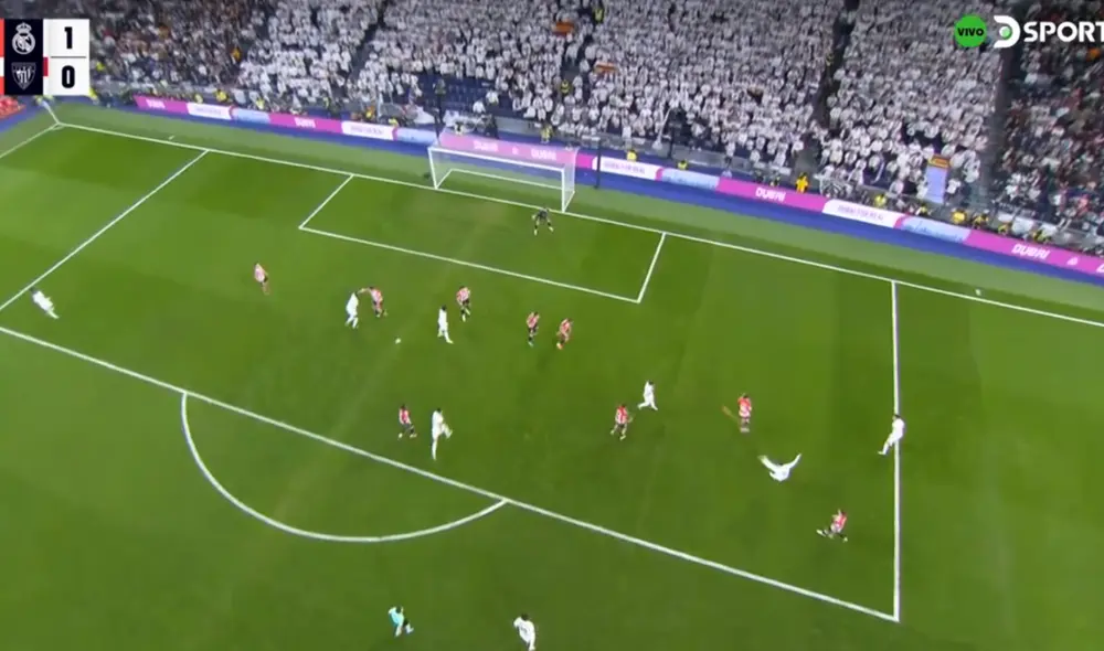 Federico Valverde es titular en el Real Madrid vs Athletic. Foto: captura de DSports. Federico Valverde es titular en el Real Madrid vs Athletic. Foto: captura de DSports.