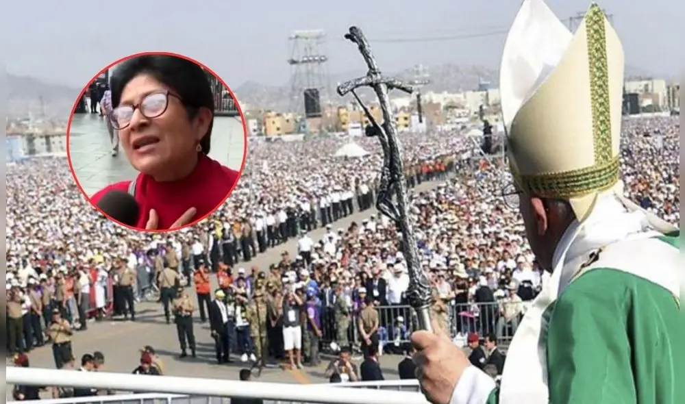 Una adulta mayor se quiebra al recordar el momento en que vio al Papa Francisco durante su llegada al Perú Una adulta mayor se quiebra al recordar el momento en que vio al Papa Francisco durante su llegada al Perú