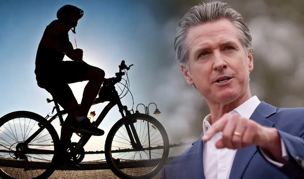 En California, una ley firmada por Gavin Newsom direcciona las reglas que todo ciclista debe cumplir para garantizar la seguridad de todos. Foto: Composición LR