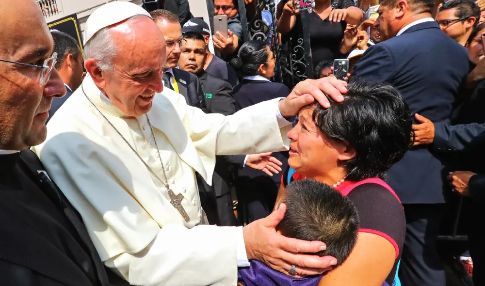 Papa Francisco en su visita a Lima. Foto: Andina