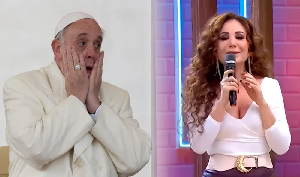 Janet Barboza, conductora de América Hoy cometió un lapsus al referirse al nombre de pila del Sumo Pontífice. Foto: X/ @medicenpajita