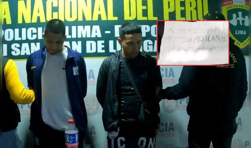 PNP captura a dos presuntos extorsionadores en SJL PNP captura a dos presuntos extorsionadores en SJL