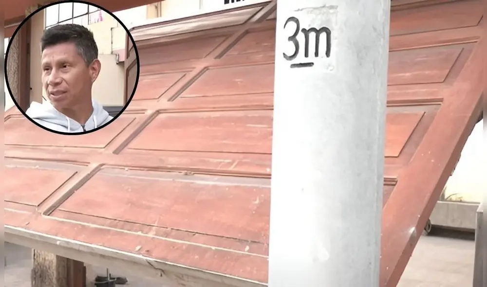 Familia denuncia que poste de luz fue colocado de manera insólita en la puerta de su cochera en Bellavista. Foto: Composición LR/Captura de pantalla de YouTutbe Familia denuncia que poste de luz fue colocado de manera insólita en la puerta de su cochera en Bellavista. Foto: Composición LR/Captura de pantalla de YouTutbe