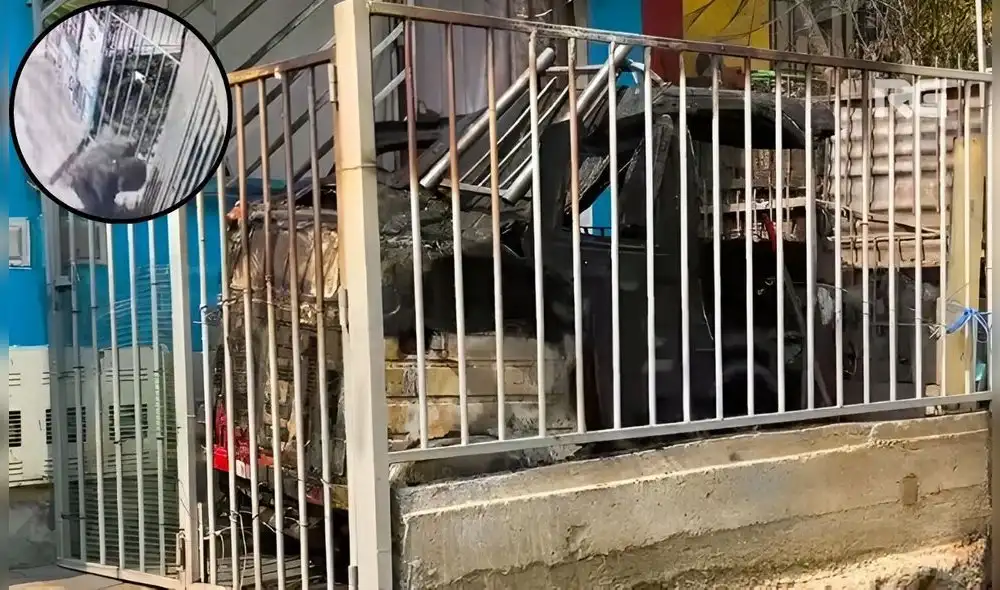 Presunto extorsionador prendió fuego a mototaxi en Huaycán, Ate. Foto: Composición LR/Captura de pantalla de Facebook