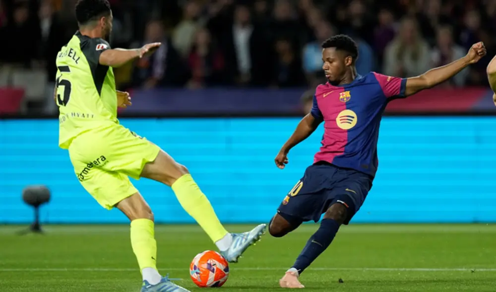 Barcelona gana con gol de Dani Olmo. Foto: AFP Barcelona gana con gol de Dani Olmo. Foto: AFP