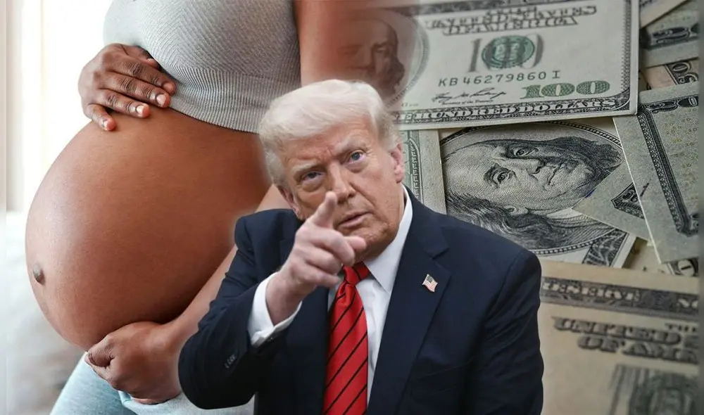 La admnistración de Donald Trump evalua el apoyo económico para contrarrestar la baja natalidad de Estados Unidos. Foto: Composición LR/CNN/Freepik/AFP