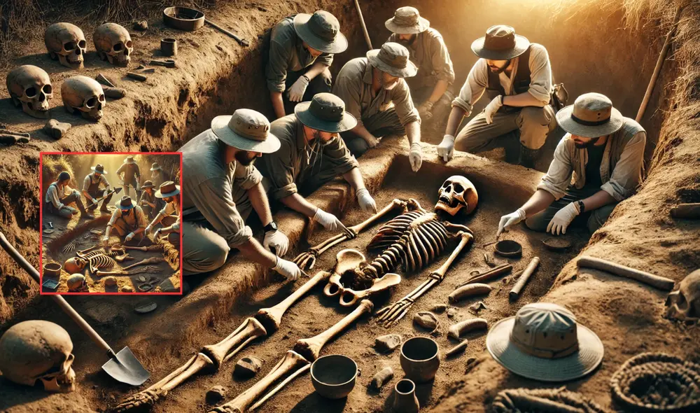 Este descubrimiento en Reino Unido ha dejado sorprendidos a los arqueólogos. Foto: composición LR/ChatGPT