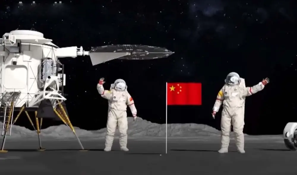 La misión lunar tripulada de China avanza sin contratiempos. La agencia CMSA confirmó pruebas exitosas del cohete Long March 10 y la nave Mengzhou, con un alunizaje programado antes de 2030. Foto: CCTV