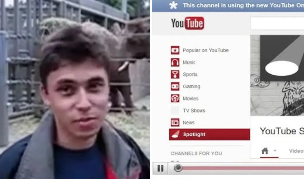 El primer video de YouTube abrió las puertas a un nuevo modelo de comunicación. Foto: composición LR/ YouTube El primer video de YouTube abrió las puertas a un nuevo modelo de comunicación. Foto: composición LR/ YouTube