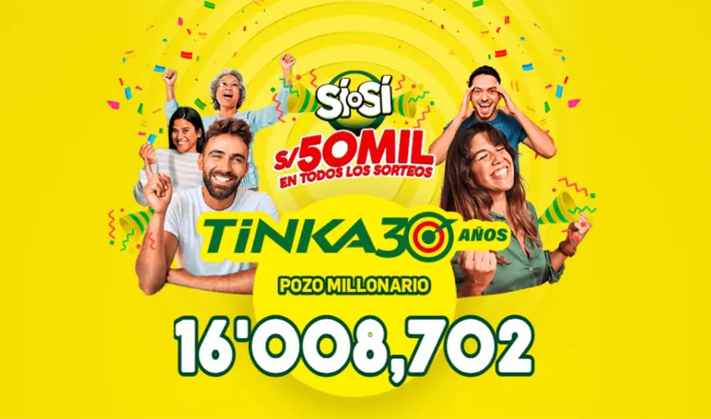 Nuevo sorteo de La Tinka con pozo acumulado de S/16.008.702. Foto: Intralot Nuevo sorteo de La Tinka con pozo acumulado de S/16.008.702. Foto: Intralot