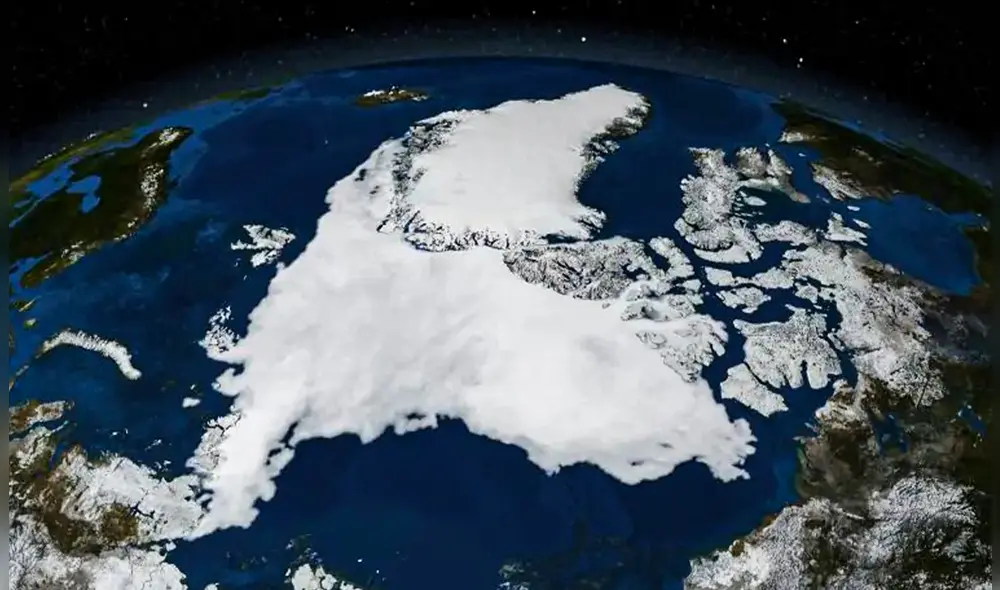 Las proyecciones científicas más recientes indican que el Polo Norte podría desplazarse más de 27 metros hacia el oeste para el año 2100. Foto: NASA