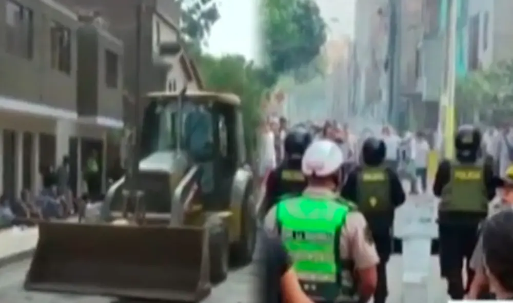 Representantes del banco intentaron hablar con los familiares, sin embargo no se llegó a un acuerdo producto de la violencia en el lugar. Foto: Composición LR/Latina