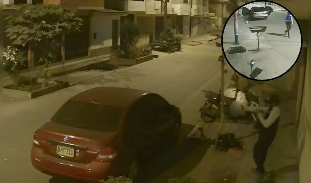 Delincuente dispara y se graba mientras ataca auto de bodeguero en SMP. Foto: Composición LR/Captura de pantalla de YouTube