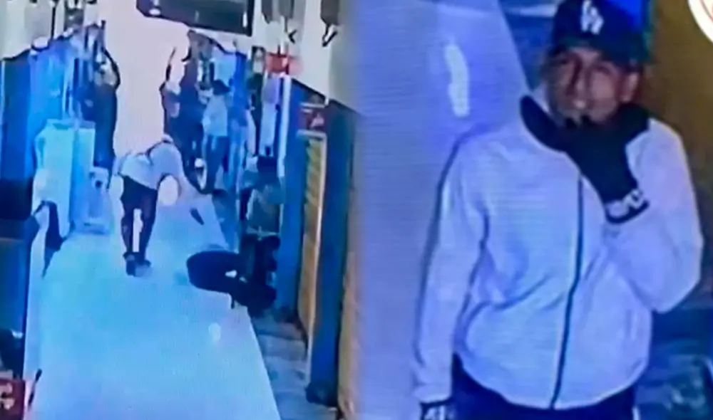 Las cámaras de seguridad de la galería captaron el rostro del delincuente. Foto: Latina Las cámaras de seguridad de la galería captaron el rostro del delincuente. Foto: Latina