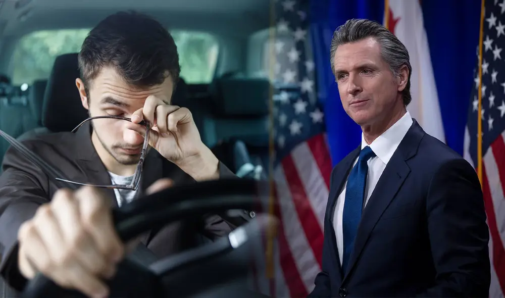El gobernador de California, Gavin Newsom, promulga la ley AB 413 para mejorar la seguridad vial, sancionando a conductores que incumplan normas de estacionamiento en intersecciones. Foto: composición LR/ Freepik/CNN